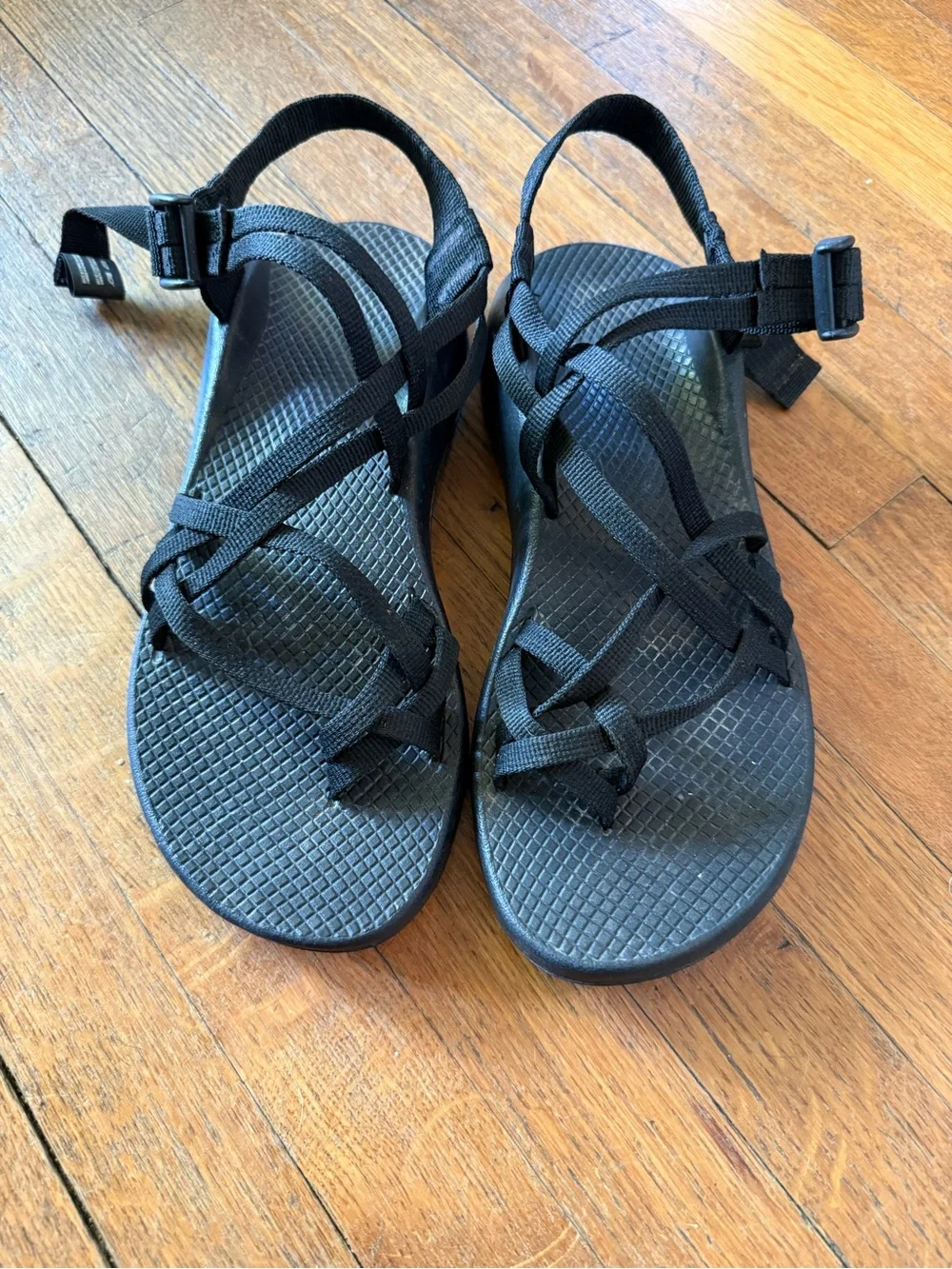 Chaco Black Strappy Sport Sandals